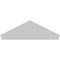 Ekena Millwork Peaked Cap Sunburst Architectural PVC Combination Pediment, 76"W x 25-7/8"H x 2-3/4"P (Pitch 6/12) PEDPC076X260PKC01 - alternate 2